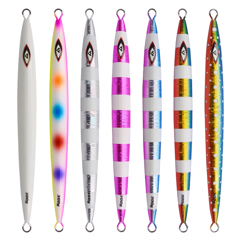 

FUNADAIKO jig 80g 100g 150g 200g 250g saltwater fast sinking glow artificial casting Lead Metal Hard Lures, 5 colors