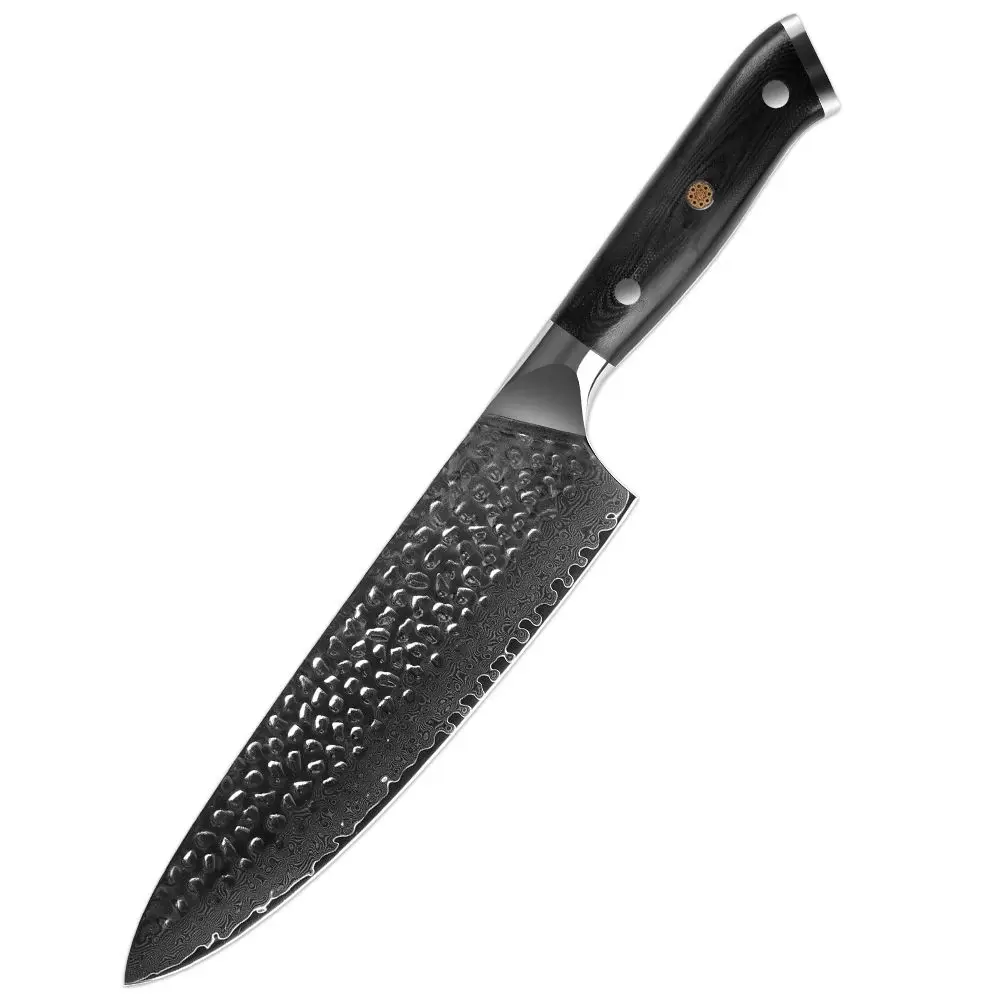 

custom luxury vg10 Damascus steel japanese kitchen knives sushi knife 8 inch chef cutting knife