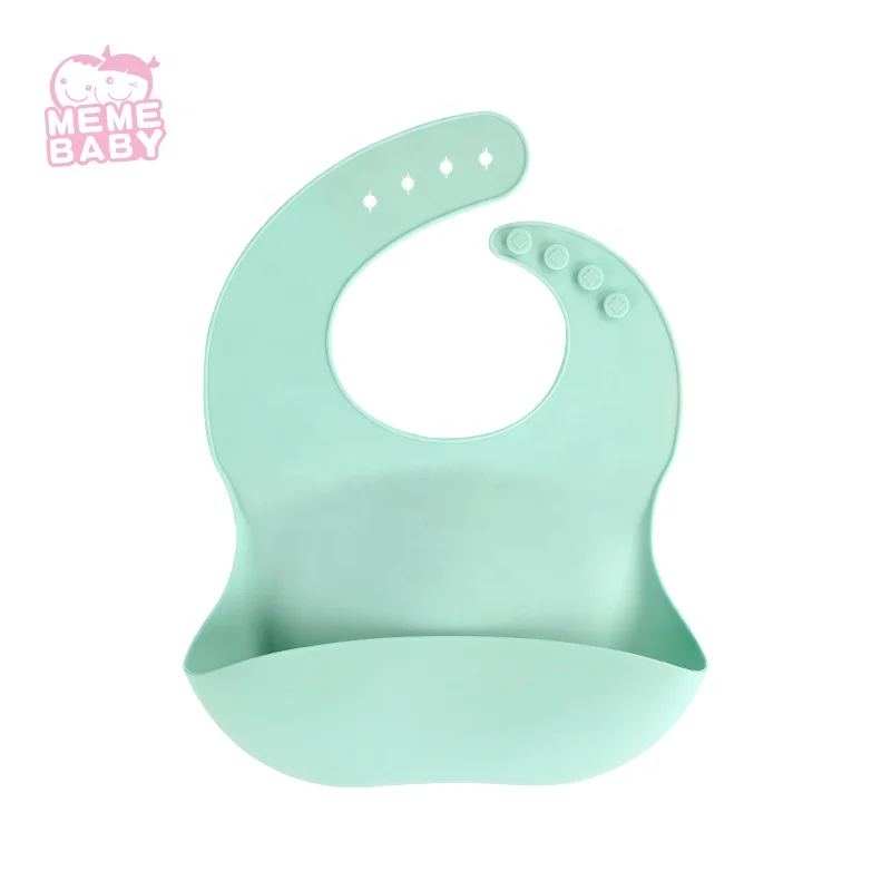 

LFGB Wholesale Price Hot Selling Eco-Friendly Baby Silicone Bib, Brown,pink,green