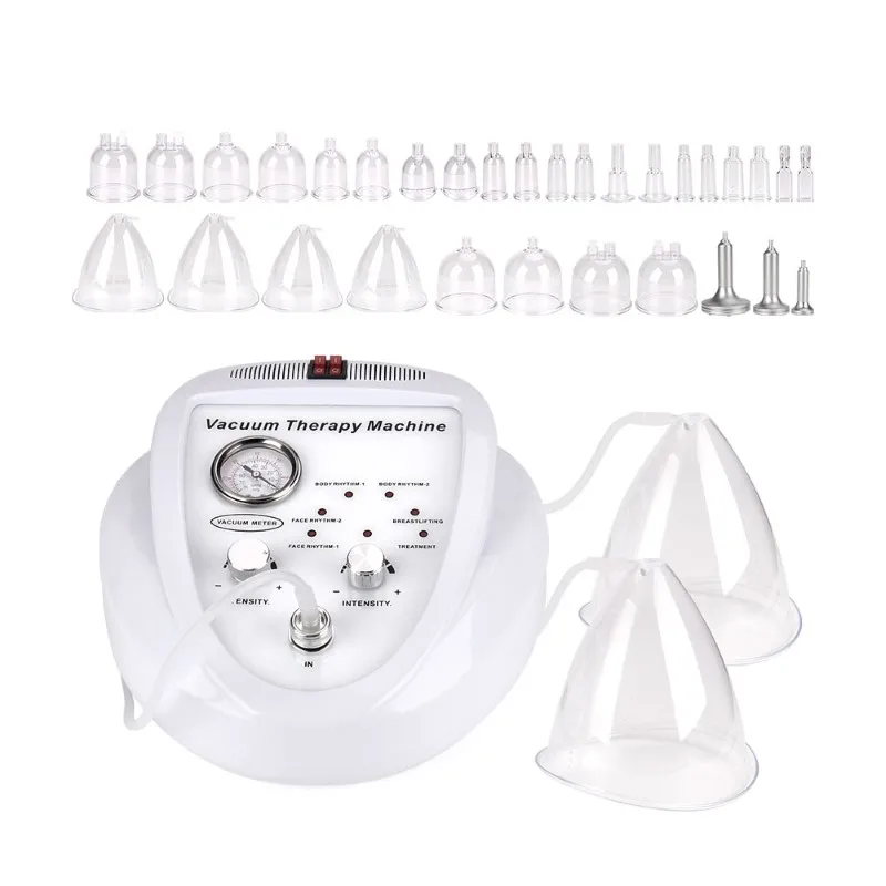 

Big Size Cups Breast Butt Lift Enhance Vacuum Suction Lymphatic Drainage Vacuum Therapy Machine, White
