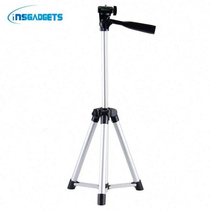

live broadcast tripod 4 section folding u-shaped three-dimensional tripod head ,NAYvn unique metal tripod floor lamp, Silver