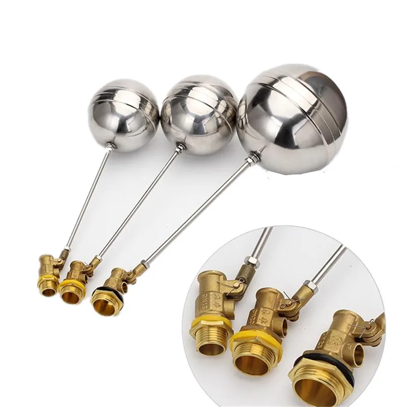 

1/2" 3/4" 1" Brass Float Valve Cold and Hot Water Tank Floating Ball Valve For Expansion Tanks Irrigation Watering Tools