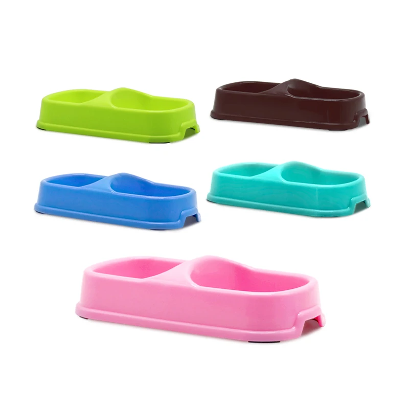 

Two-in-one environmentally friendly edible PP grade square multi-color pet food bowl
