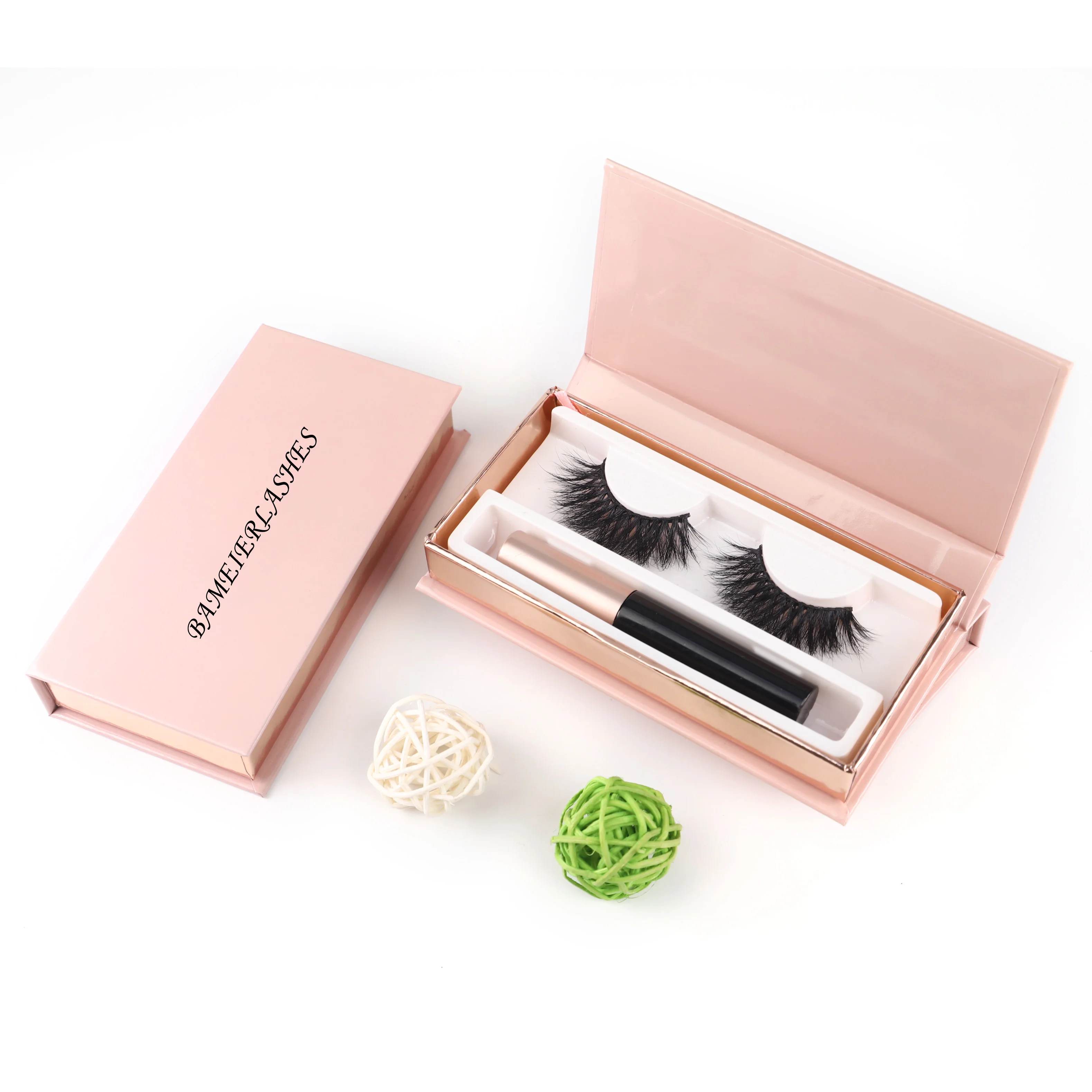 

free sample wholesale vendor custom real mink 25mm eyelashes, Natural black