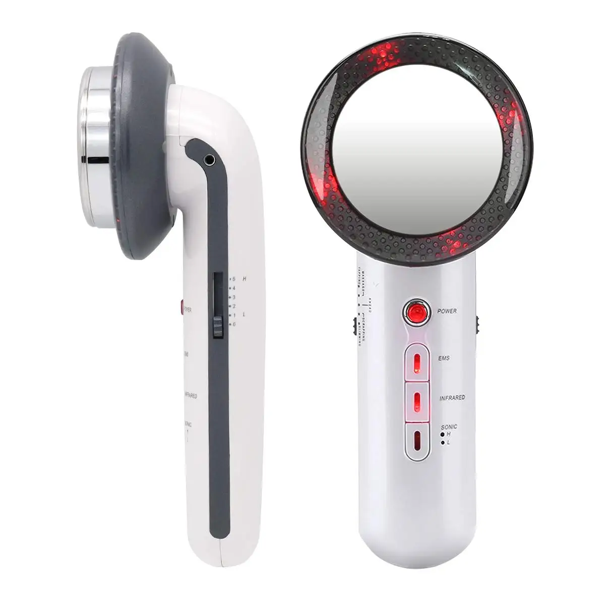 

Multifunctional Infared Body Shaping Massager High Frequency Vibration Sonic Fat Burning Device EMS Burn Fat Body Slim Machine, White