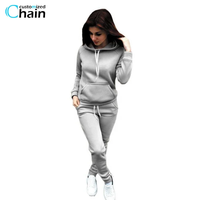 

Women's European and American style short hooded sweater casual harem pants sports suit girl's hoodies