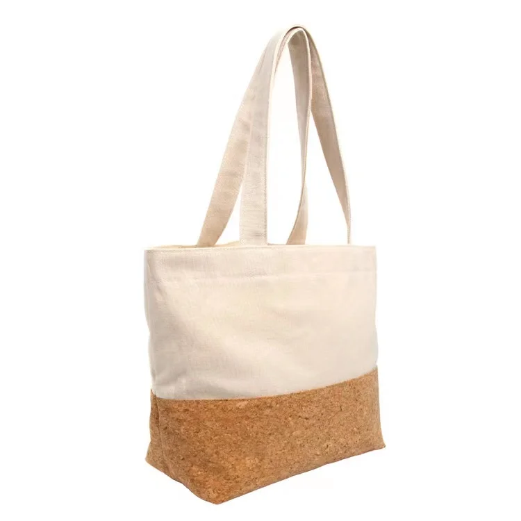 

Professional production cork cloth stitching canvas tote bag