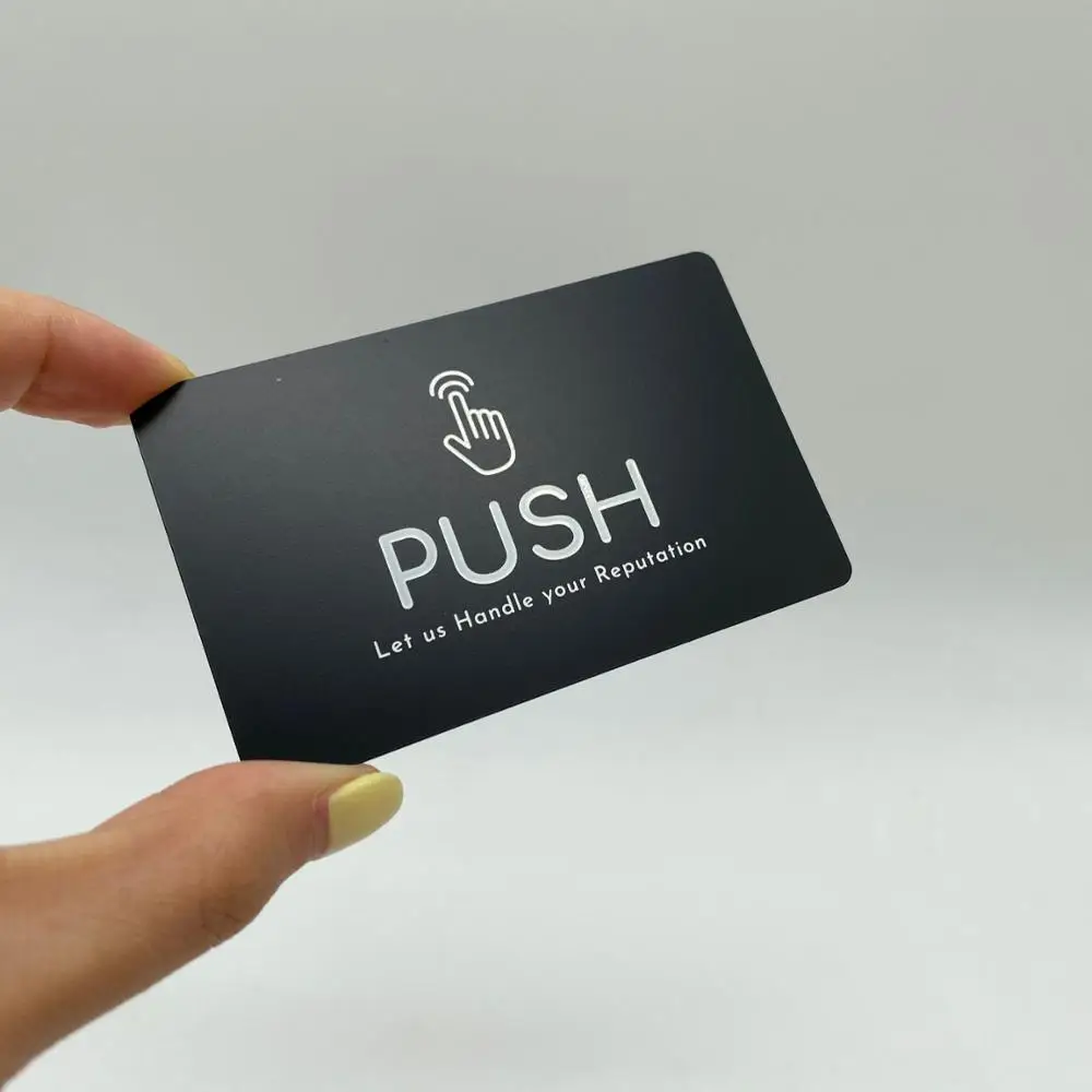 DU white and black metal card