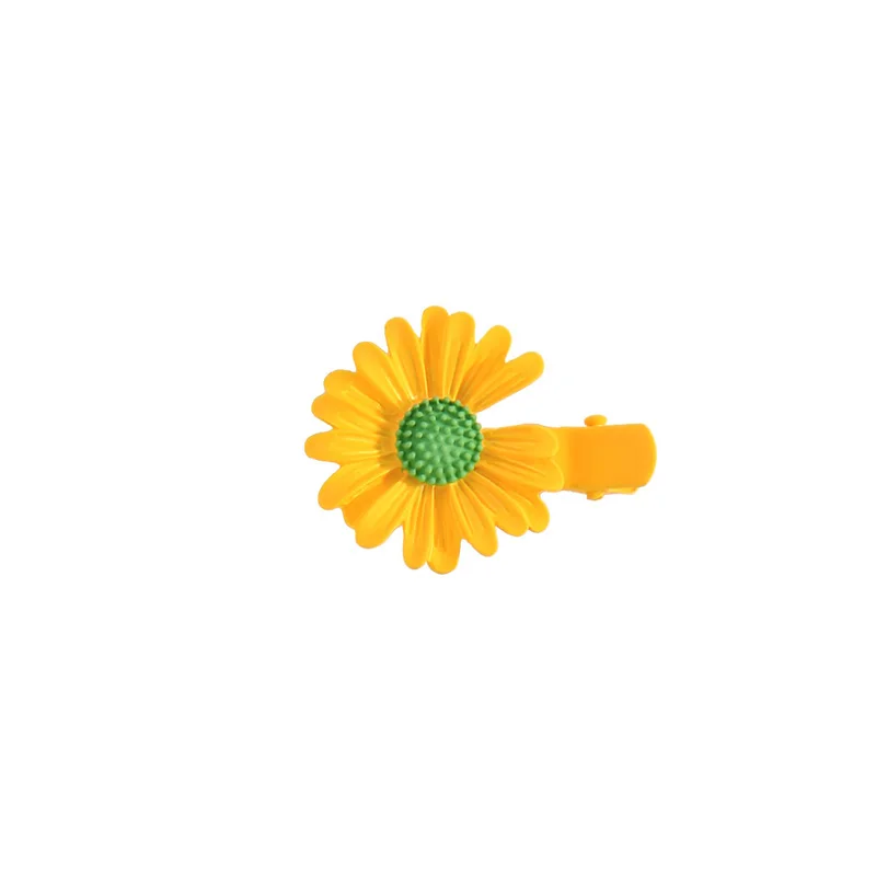 

t0616 2020 Fashion Jewelry Yellow Green Pink White Multi Color Daisy Hawaiian Flower Hair Clips For Baby Girls Accessories