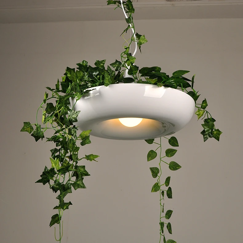 Nordic Plant Pendant Lights Included 5W LED Bulb DIY Garden Lamp For Restaurant