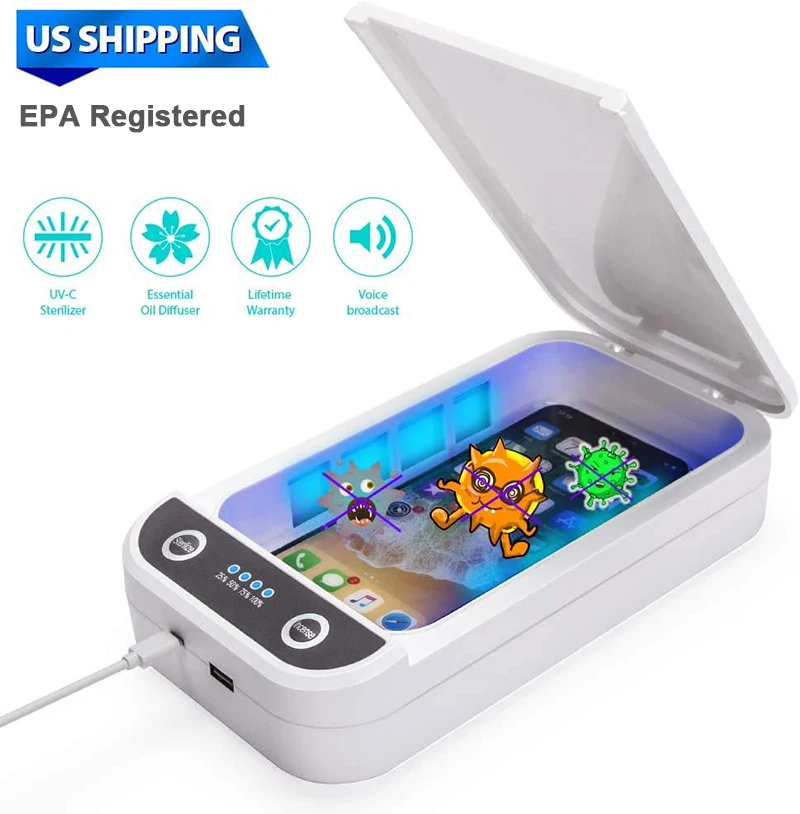 
Blitzblue Multifunction Portable Phone Sterilization Box portable uv light cell phone sanitizer uv sanitizing box sterilizer 