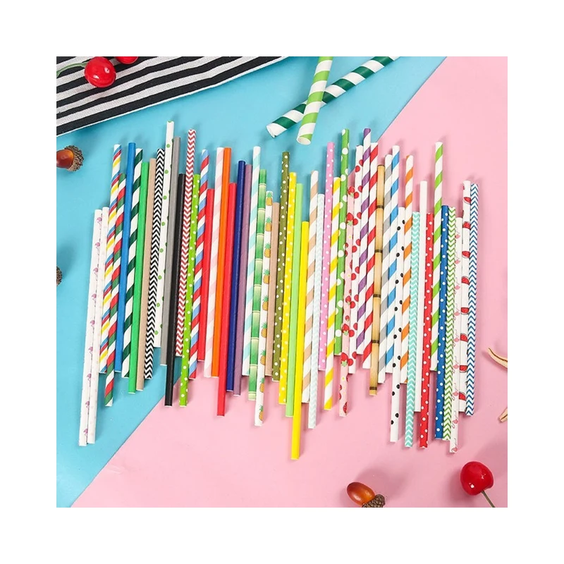 

The manufacturer provides bamboo pulp paper straws with customizable colors and patterns, Customized