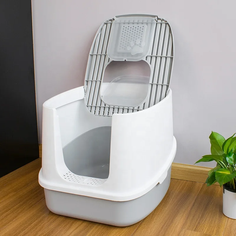 
fashion large space full closed cat toilet cat litter box 