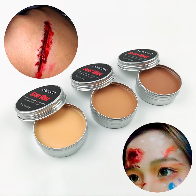 

3 colors Drama Halloween Party Wound wax false blood wound makeup tool Special Effect nose and scar wax