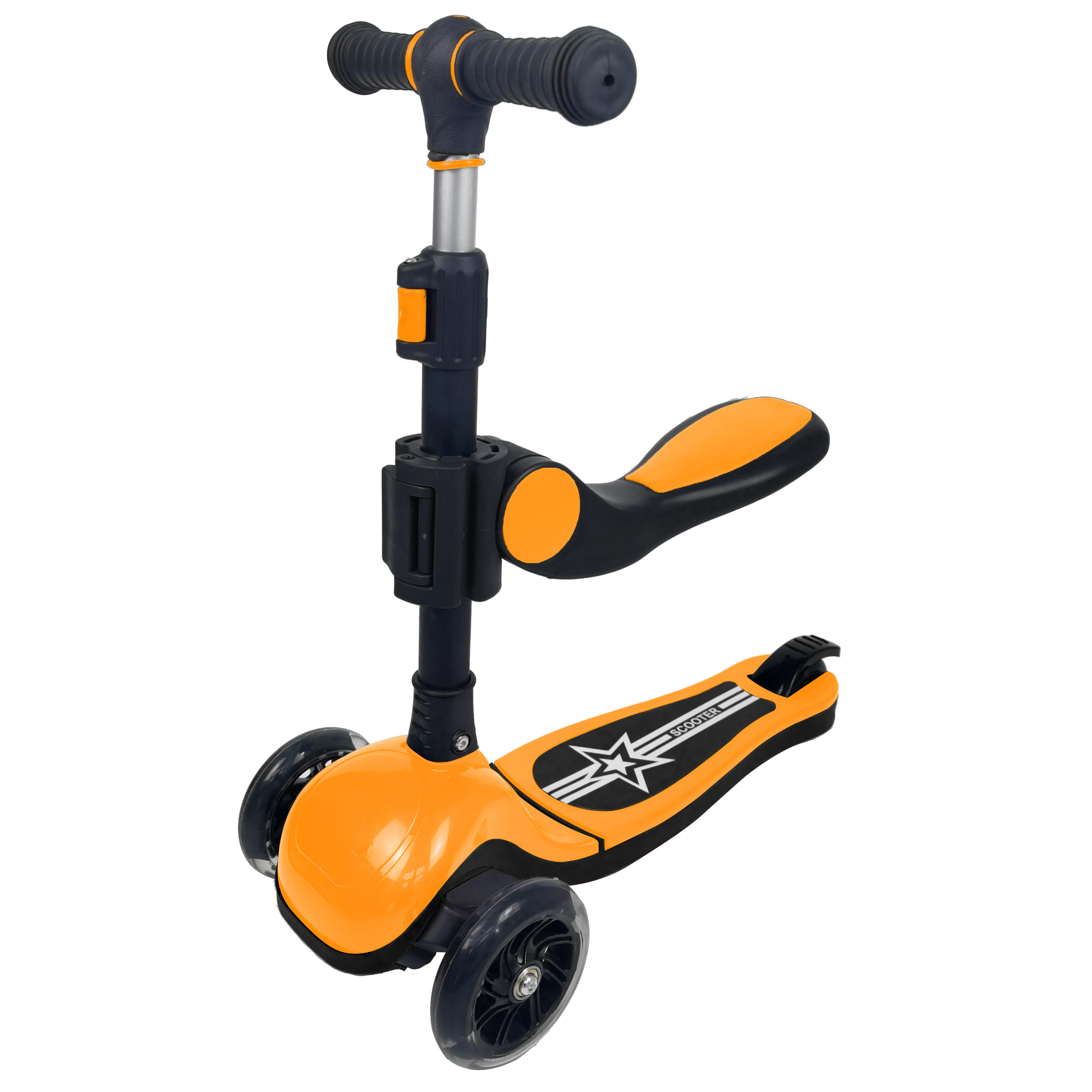 

Cheap price multifunction Lower MOQ kids scooter 3 wheel Flashing foldable children kick scooter with light