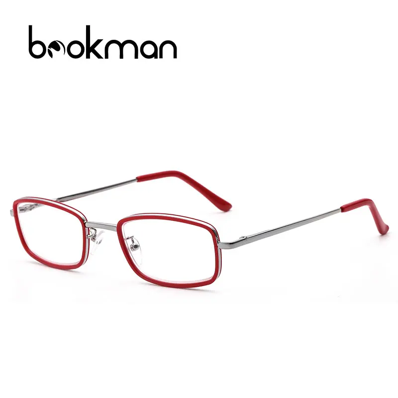 Italy Design Dropshopping Low Price CE Colorful Metal Square Anti Blue Light Reading Glasses Women Men