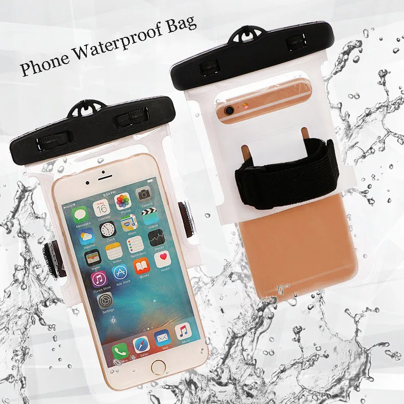 

High Quality Waterproof dry bag 5.8 inch Running Phone Bag Arm Band Case for iPhone Outdoor Sports Phone Case for samsung S9, Blue/orange/white/yellow
