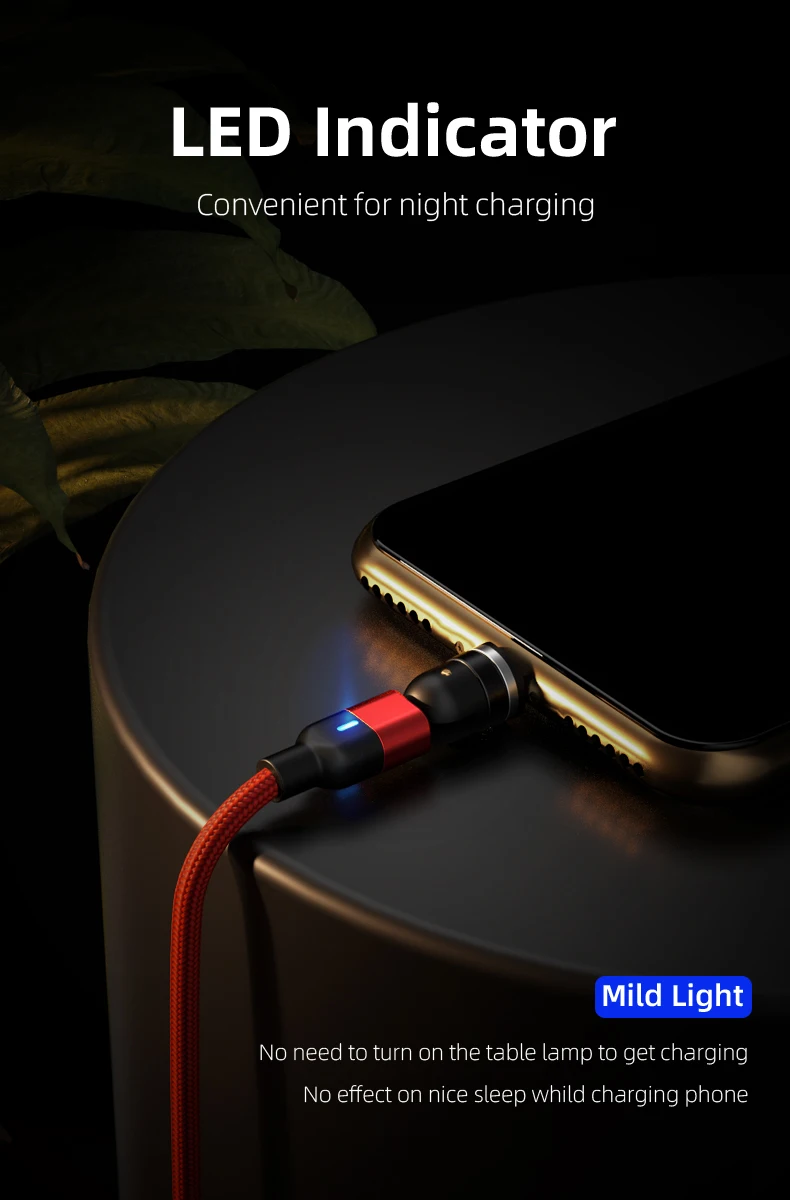 New design 5pin CE ROHS FC Approved Magnetic Mobile Phone Charger Cable 3A Cell Phone Charging Magnetic USB Cable - ANKUX.COM