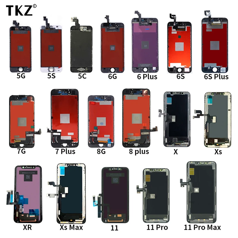 

TKZ TFT Incell Screen for iPhone 6s 7P 8P Display Original for iPhone X XS XR XS MAX 11 Pro Display OLCD Screen Replacement, Black