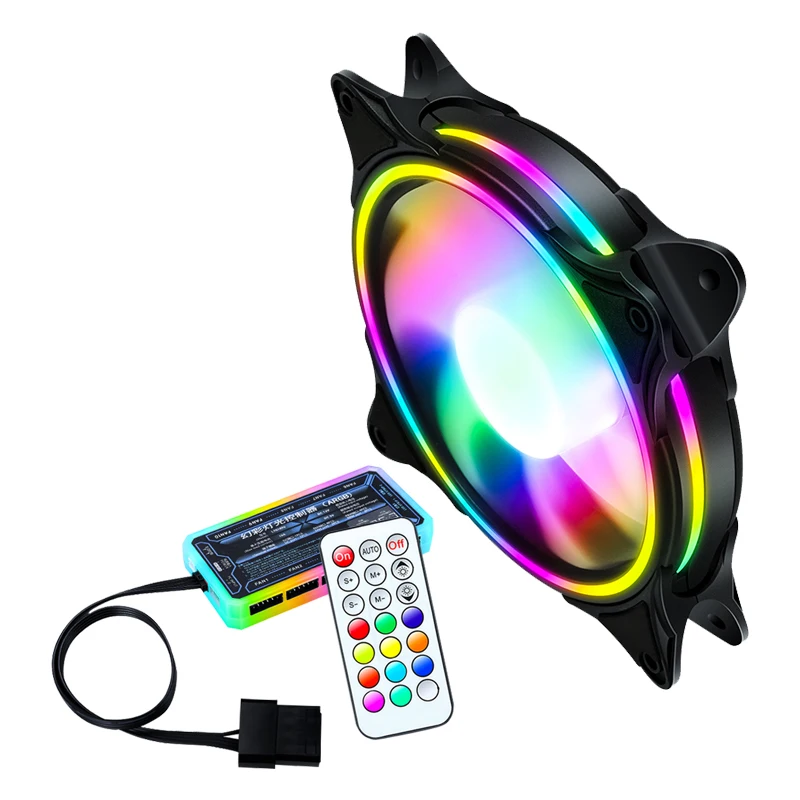

Quiet Computer Case RGB Fan With Remote And Controller