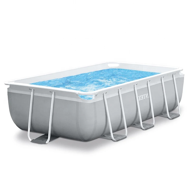 

INTEX 26790 Largest 4m*2m*1.22m PVC inflatable PRISM FRAME RECTANGULAR POOL SET