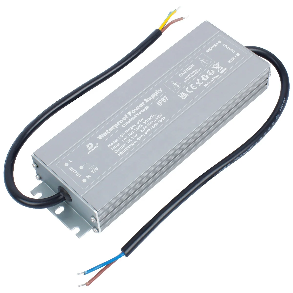 

DUSKTEC Constant Voltage Waterproof 60W 2.5A AC 100-260V DC 24V Snappy Led Strip Power Supply Suppliers mr16 Transformer Driver