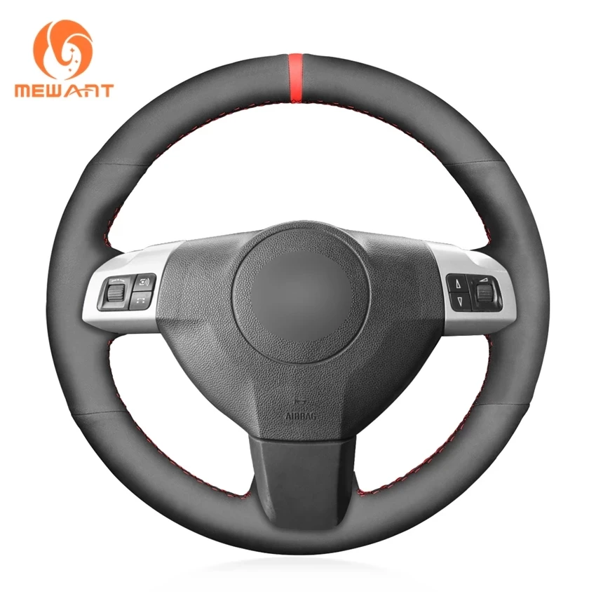 

Black Leather Car Accessories Hand Sewing Steering Wheel Cover For Vauxhall Astra (H) Zaflra (B) Signum Vectra (C) 2002-2009