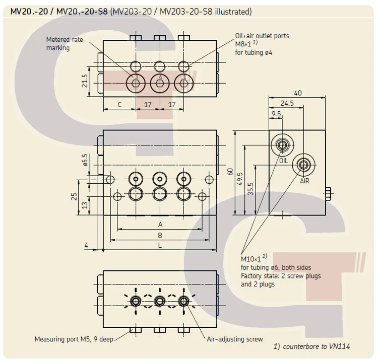 Lincoln Vogel Skf Grease Pump Oil Distributor Separator For Concrete Pump Parts Skf Lincoln