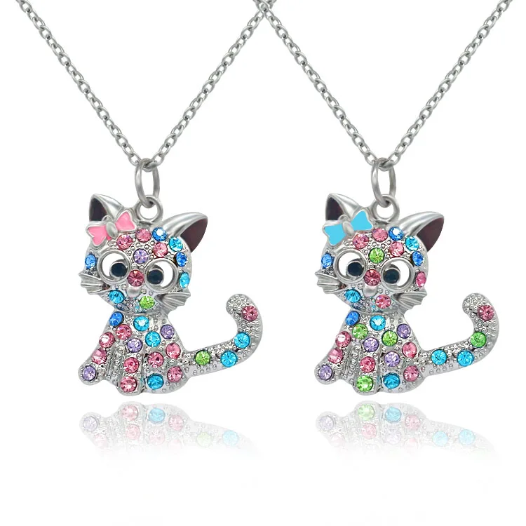 

custom new fashion diamond cat anime pendant necklace for kids, Picture