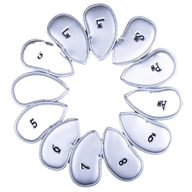 

2020 professional high quality Pu Leather Golf Iron Headcover, Black,purple, red, white