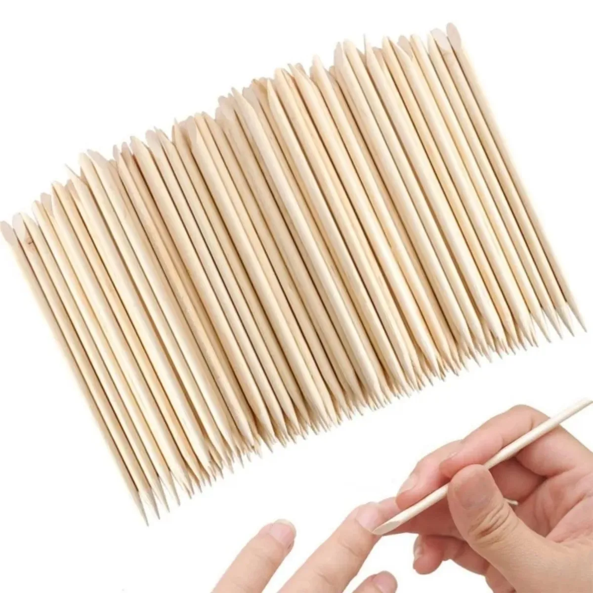 100 Pcs/bag Nail Cuticle Pusher Orange Wood Sticks Manicures Remover Nail Gel Polish Painting Tangerine Stick Nails Tools