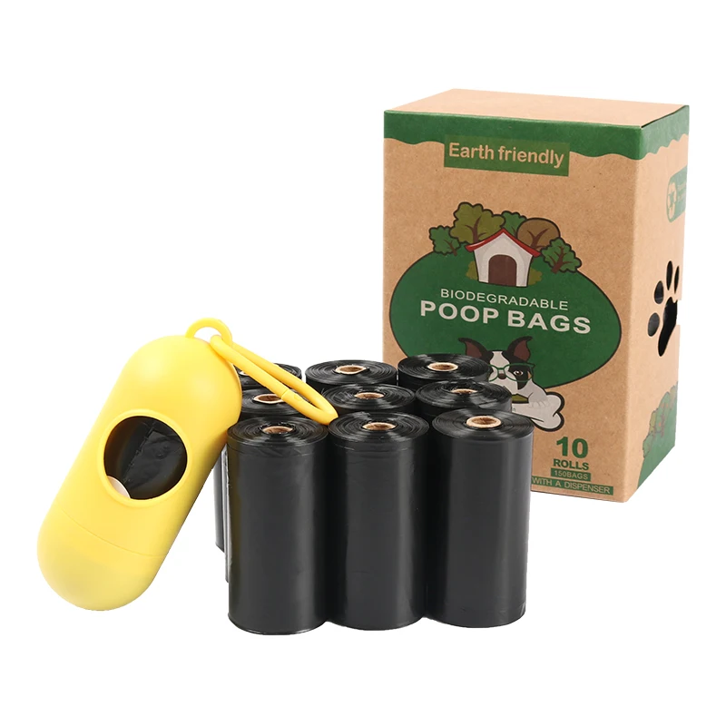 

Hot Selling Biodegradable Pet Poop Bags Ten Roll Packaging Poop Dog Waste Bag