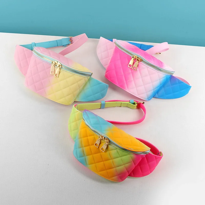 

Designer PVC jelly purses and handbags fanny pack ladies crossbody bag women fanny pack, 17 designs