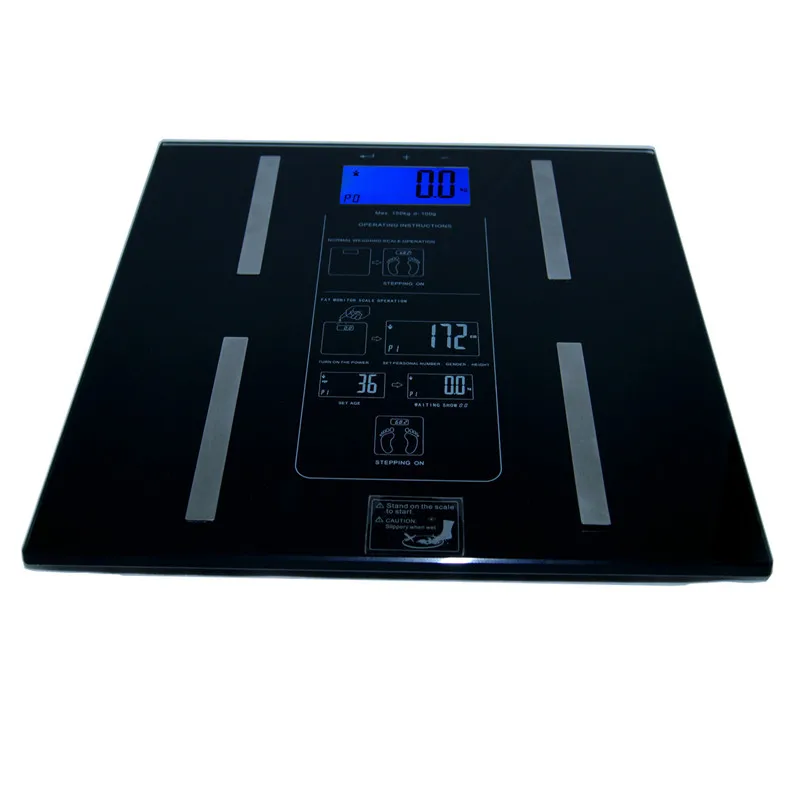 

Smart personal 180kg 396lb bmi body weight fat scale digital electronic bathroom weighing scale OEM BT scale OEM, White