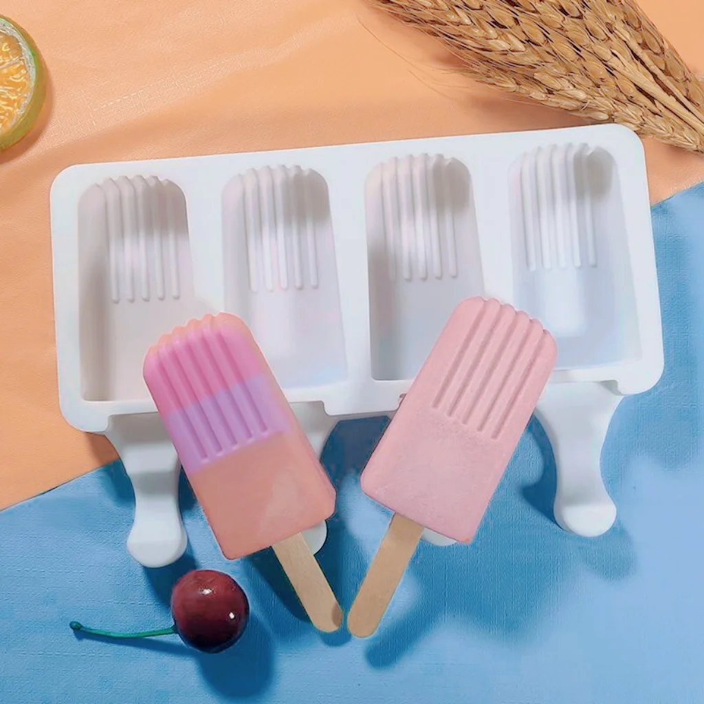 

LOVE'N LV012 DIY Chocolate Ice Cream Mould Creative Homemade 4-Even Tassels Popsicle Molds 8-Even Fringe Silicone Ice Mold