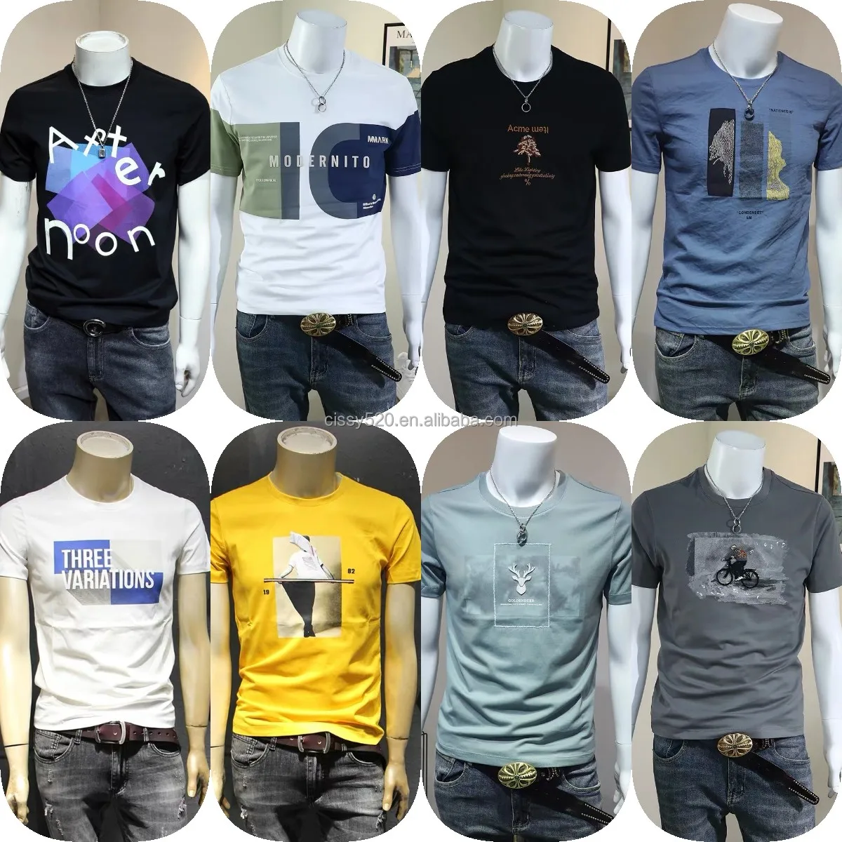 

Wholesale Summer men's wear short-sleeved T-shirt cotton good quality men's T-shirts sports sweatshirts