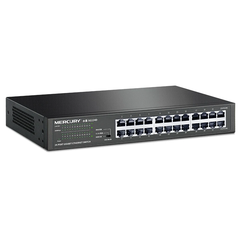 

MERCURY SG124D 24 Port Gigabit Switch 10/100/1000Mbps Ethernet Network Desktop Rack Switch