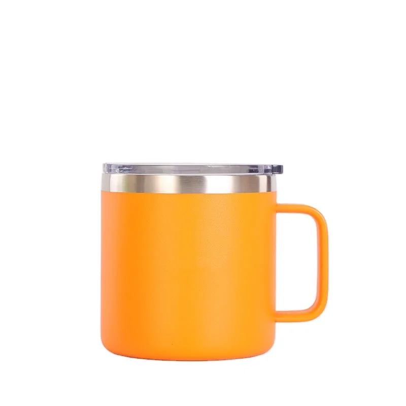 

304 stainless steel travel insulated mug double wall camping cup with handle