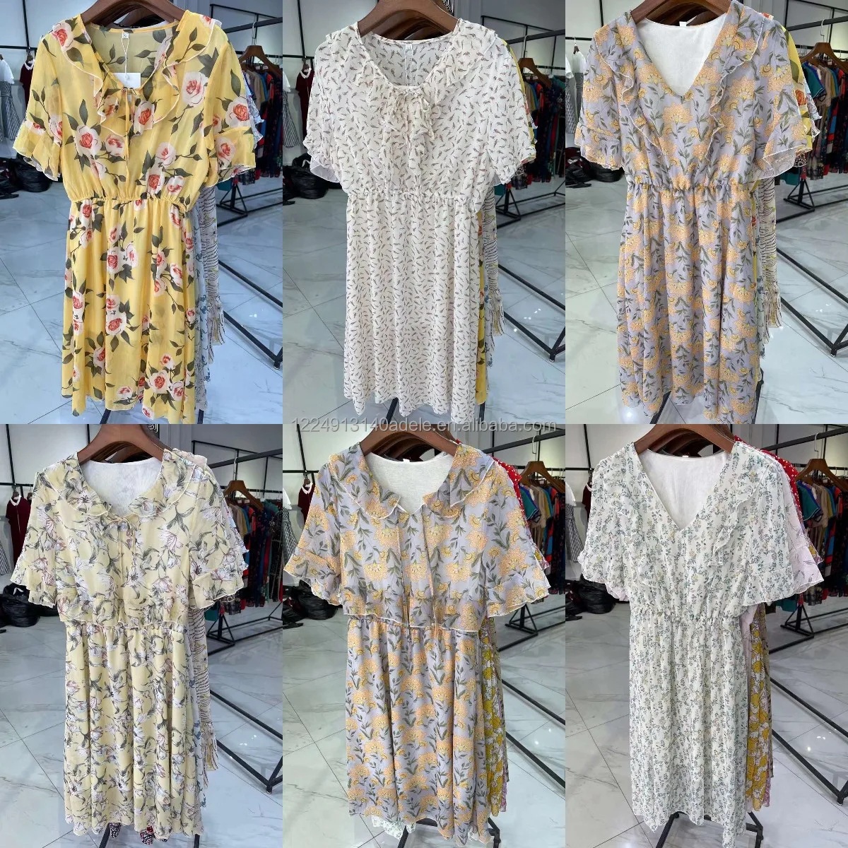 

Ladies Cute Print Lace Mesh Dress Girls' Long Skirts Clothes Women casual chiffon dress elegant dress