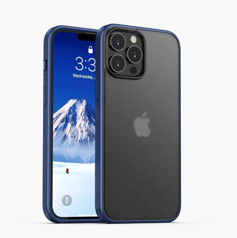 

Black Frosted Matte Slim Cell Phone Case for iPhone 13 Ultra Thin Case Back Covers for iPhone 12 13 Pro Max Case