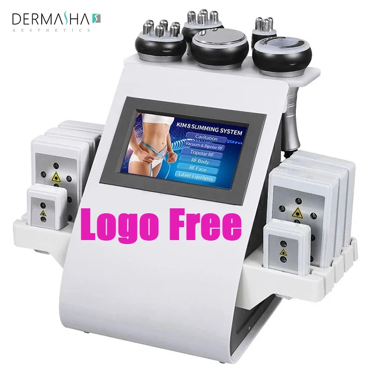 

6 In 1 40k Ultrasonic Cavitation Lipolaser Slimming Kim 8 Cavitation Vacuum Beauty Machine