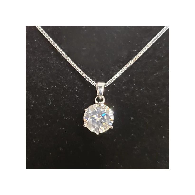 

OEVAS Big Diamond Jewelry Moissanite Pendant Exquisite Jewelry 925 Silver Wedding Party Necklace