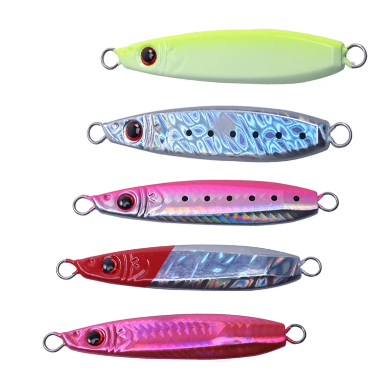 

Custom low MOQ 20g/40g/60g/80g Saltwater metal hard Lures Lead Jig for Vertical Jigging