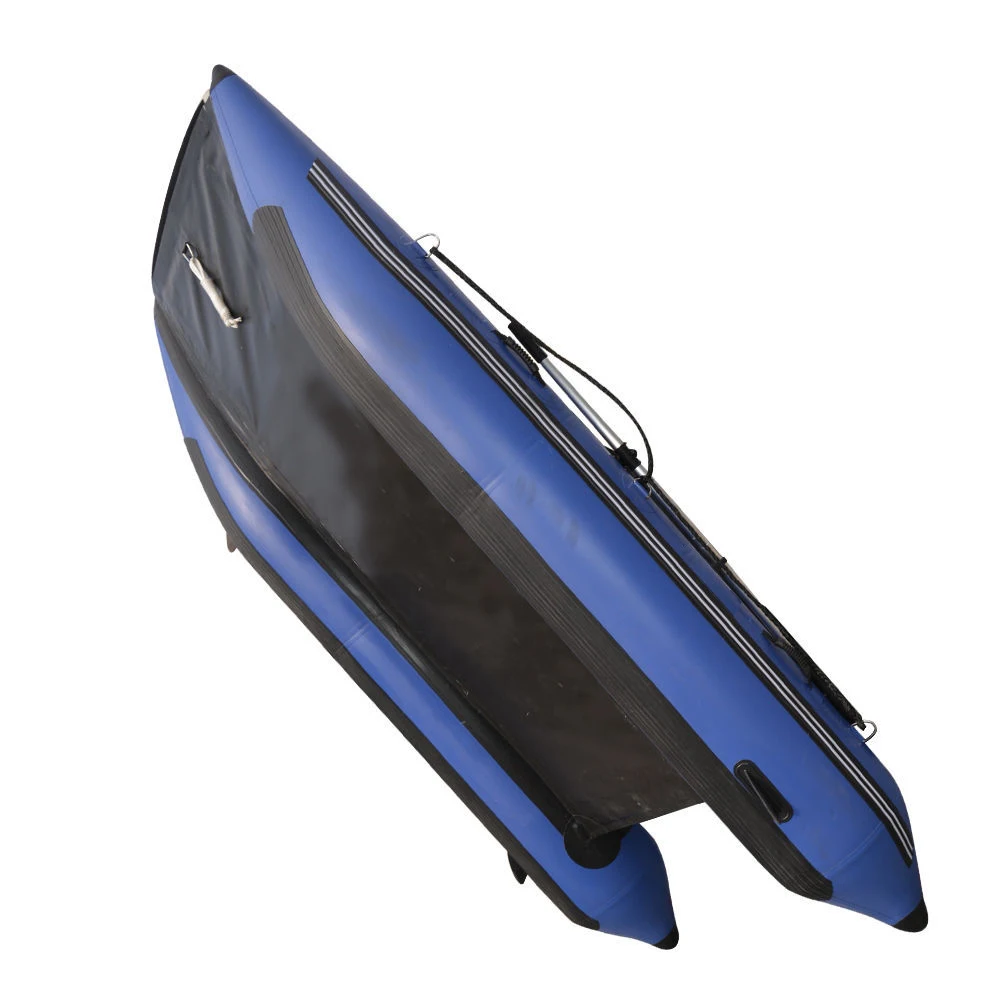 

Wear-resistant inflatable boat sailing catamaran with handles and aluminum paddles for drifting, Customized color