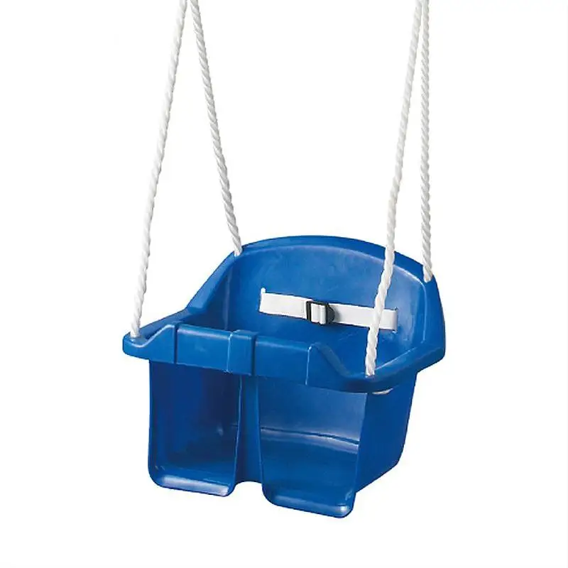 

hanging single adjustable plastic kid cradle Low Back toddler bucket Swing Chair with Rope Playground accessories seat sets, Customized color option