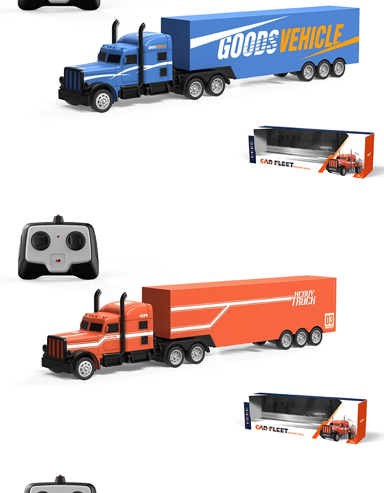 Gm1901 1/16 Rc Container Truck Toy 2.4ghz 4ch 2wd Radio Control Truck