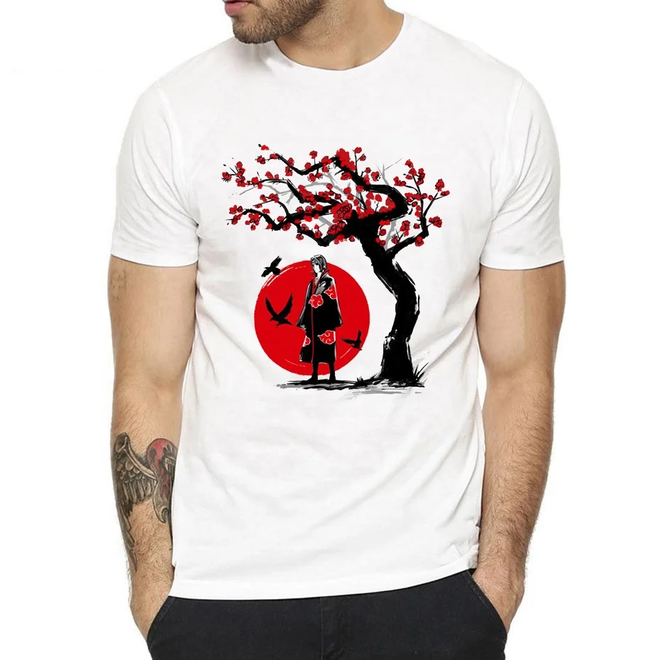 

Wholesale Naruto Uchiha Sasuke and Itachi Tshirt Men Short Sleeve Anime Streetwear Loose Fit Cotton Tee Shirt