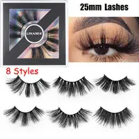 

Mink Lashes Vendor OEM 7D Volume Eyelash Strip Galmour 25mm Mink Eyelashes