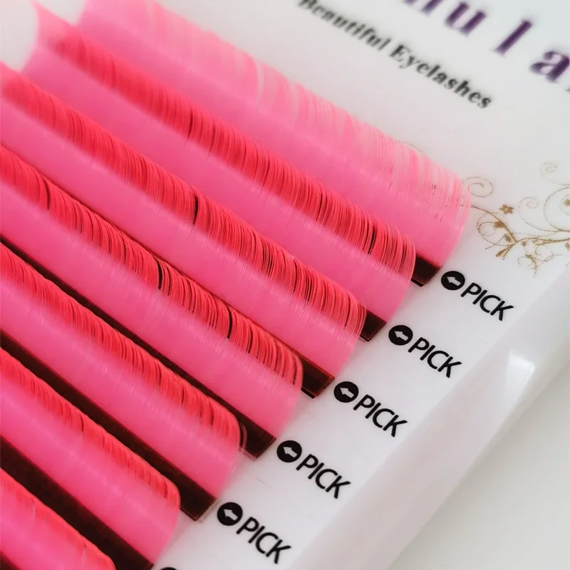 

extension matte mink Korean PBT material lashes Individual colored eyelash extensions CC DD Curl, Mixed color