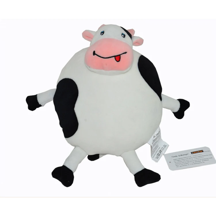 工厂定制牛枕头批发超级可爱奶牛毛绒枕头